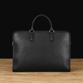 StoryLeather.com - Ready to Ship Addison Black Napa Leather Briefcase ...