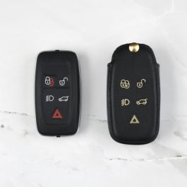  Custom Made to Fit Coaster Genuine Leather Key Fob Cover  for Land Rover - Custom Made to fit the Year / Make / Model of Your Car