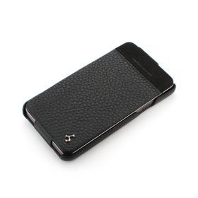 Black Samsung i9100 Hard Shell PDA-Style Down-Fold Leather Case