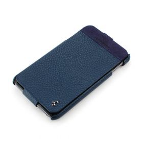 Royal Blue Samsung Galaxy Note Hard Shell PDA-Style Down-Fold FLIP Leather Case