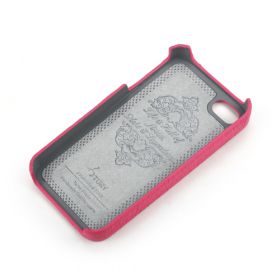 Pink Apple iPhone 4/4S Premium Leather Back Cover