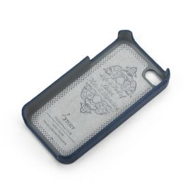 Navy Blue Apple iPhone 4/4S Premium Leather Back Cover