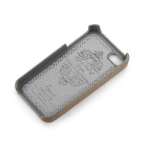 Khaki Grey Apple iPhone 4/4S Premium Leather Back Cover