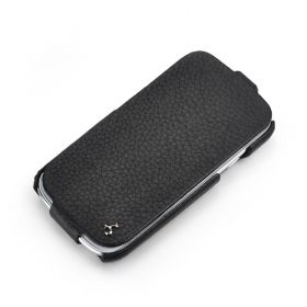 Black Samsung Galaxy S3 FLIP Down-Fold Premium Leather Case