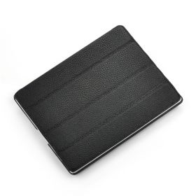 Black Smart Hard Back Leather Case for NEW iPad