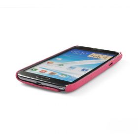 Pink Premium Leather Back Cover for Samsung Galaxy Note 2