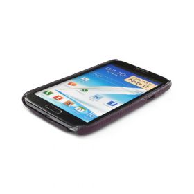 Purple Premium Leather Back Cover for Samsung Galaxy Note 2