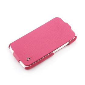 Pink HTC One X FLIP Down-Fold Premium Leather Case
