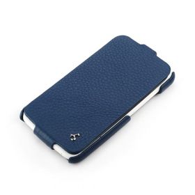 Blue HTC One X FLIP Down-Fold Premium Leather Case