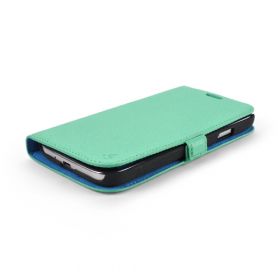 Mint Premium Genuine Leather Side Flip Leather Wallet Case for Samsung Galaxy S4