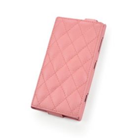 Custom Down Flip Quilted Pattern Leather Case for Nokia Lumia 1020