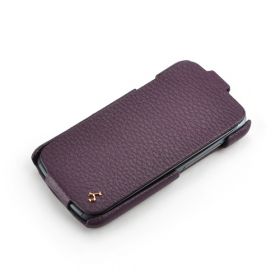 Purple HTC One S FLIP Down-Fold Premium Leather Case