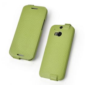 Custom Down Flip Leather Case for HTC One M8