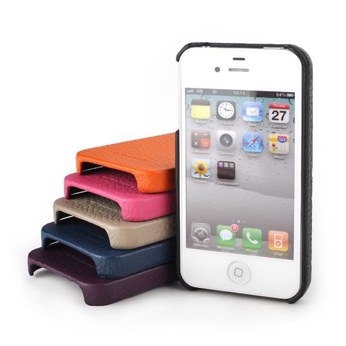 Zweet seksueel Nest StoryLeather.com - Pink Apple iPhone 4/4S Premium Leather Back Cover