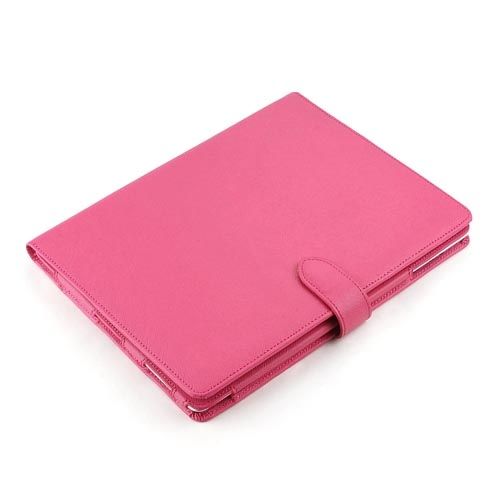 StoryLeather.com - Pink Apple iPad2 Genuine Leather Folio Case