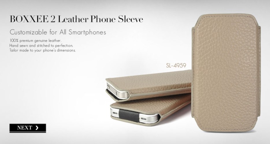 Boxxee 2 Leather Case. Customizable for All Smart Phones.