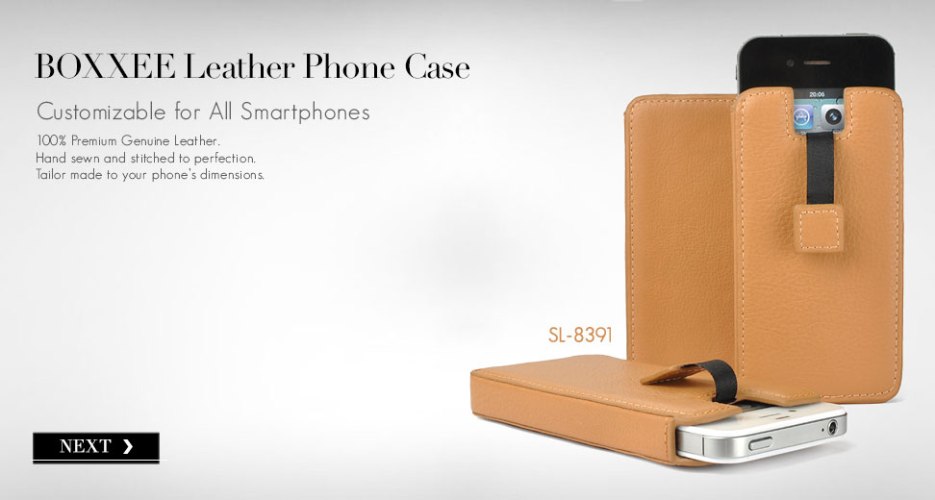 Boxxee Leather Case. Customizable for All Smart Phones.