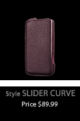 Slider Curve Leather Case. Customizable for All Smart Phones.