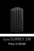 Surrey 2 Upward Flip Leather Case with Woven Pattern. Customizable for Most Popular Smart Phones